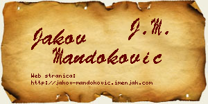 Jakov Mandoković vizit kartica
